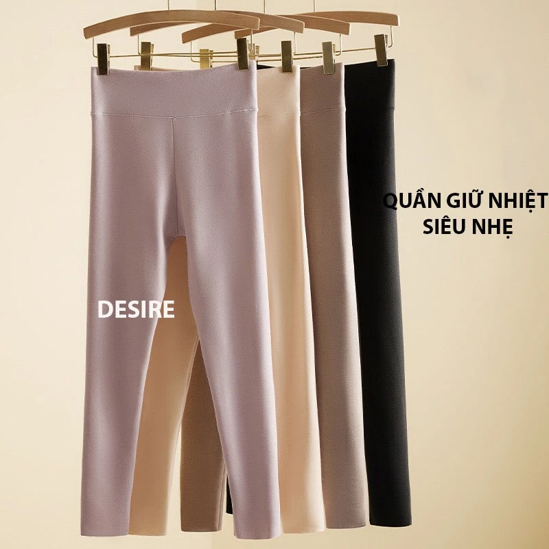 Desire Store, Quần dài giữ nhiệt Nhung lót sợi nhiệt Derong mềm siêu nhẹ mùa đông ấm áp Quần dài lót trong giữ nhiệt QGN-9093 image 1 of 17