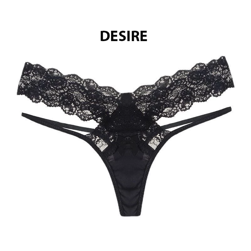 Desire Store, Quần lót lọt khe ren cạp dây chéo sexy gợi cảm cao DESIRE QL-09 - Đen, Lẻ 1 quần image 6 of 8