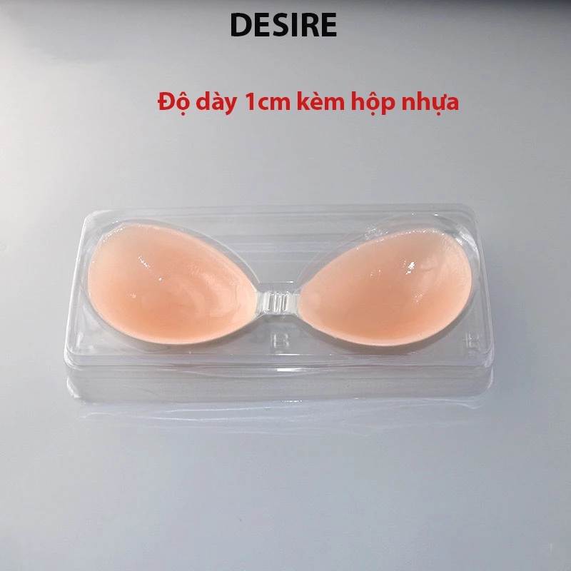 Desire Store, Áo dán ngực - Miếng dán ngực silicon tự dính - chuyên dùng mặc áo hở lưng, khoét cổ sâu  ANN-0022 - Dày 1cm kèm hộp, C image 11 of 17