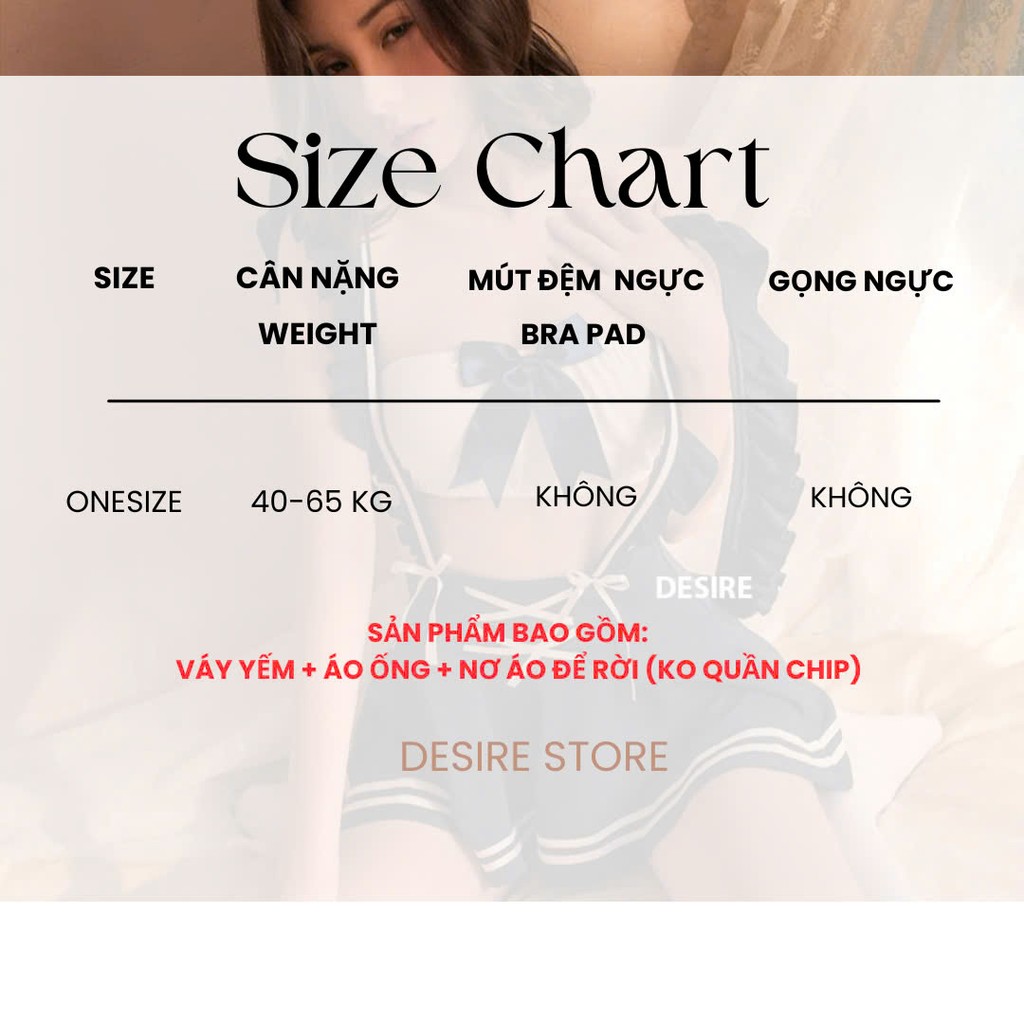 Desire Store, Bộ đồ ngủ hoá trang cosplay CÔ NỮ SINH QUYẾN RŨ chính hãng Guiruo QC loại 1 gợi cảm DESIRE 8241 ("Alluring Schoolgirl" Cosplay Lingerie Set – DESIRE 8241) image 14 of 16