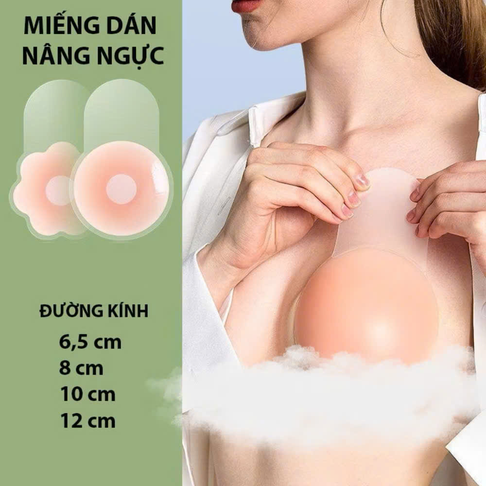 Desire Store, Miếng dán ngực nâng ngực silicon (10cm) - Áo dán nâng ngực có kéo chống xệ MD-001 image 1 of 12