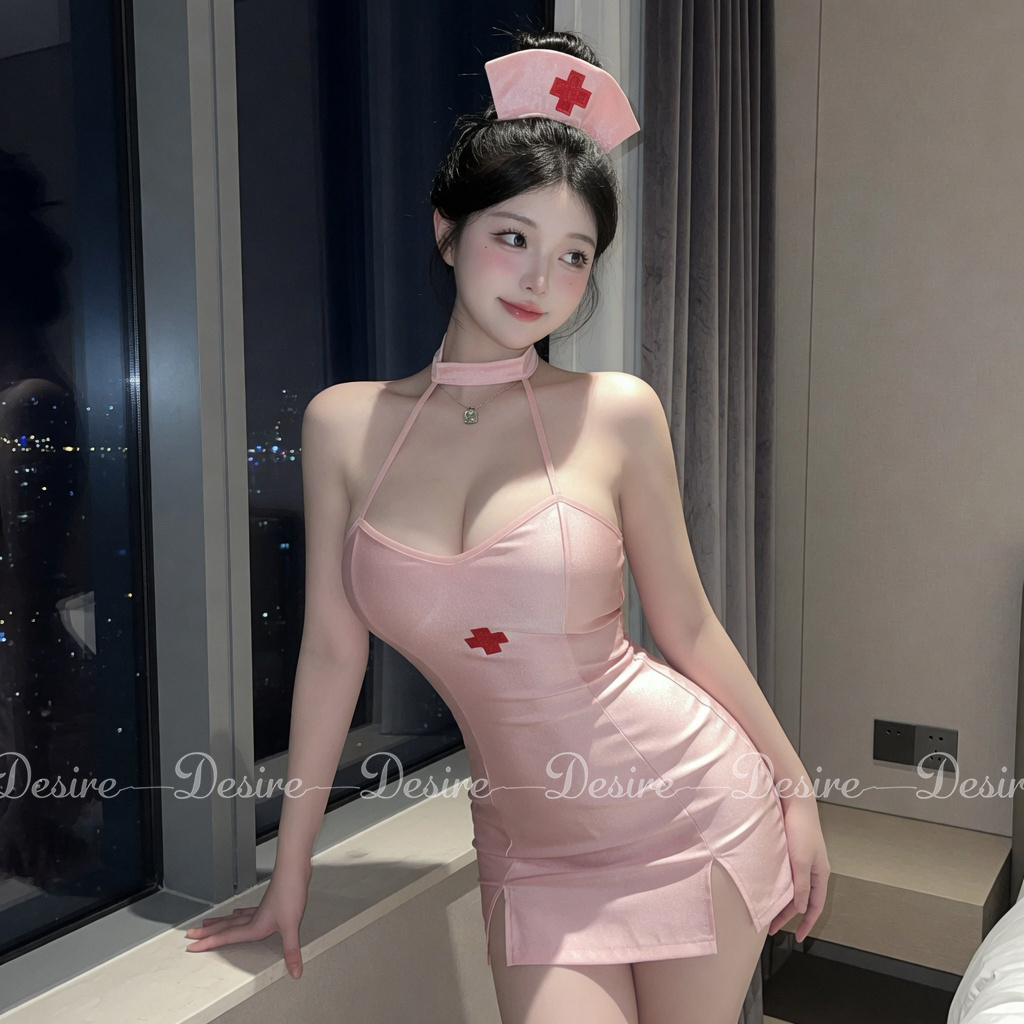 Desire Store, Bộ đồ ngủ Cosplay y tá đầy đủ phụ kiện sexy gợi cảm DESIRE VN-8808 image 17 of 19