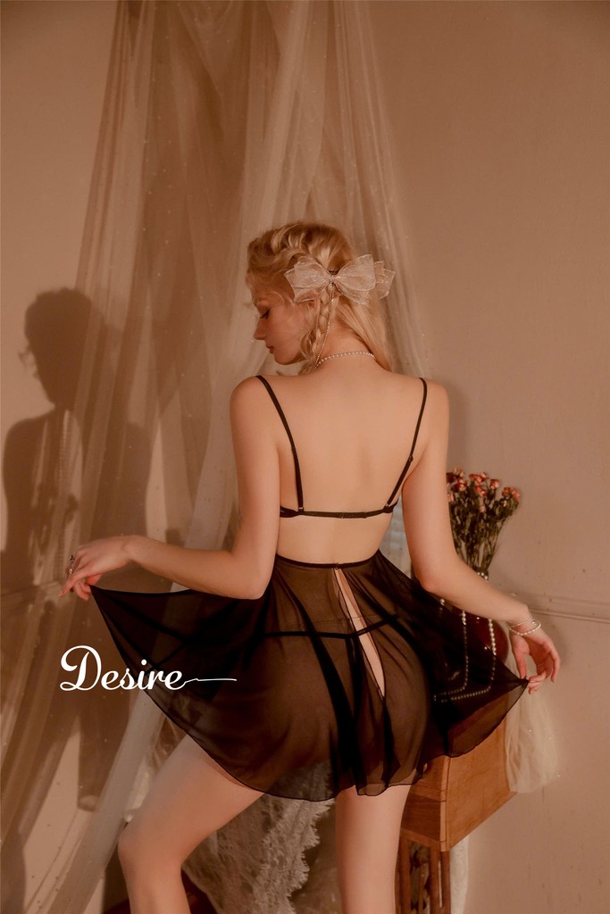 Desire Store, Váy ngủ ren có gọng chất mềm mịn sexy gợi cảm DESIRE VN-8564 image 4 of 10