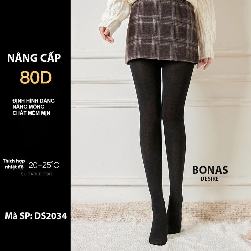 Desire Store, Quần tất BONAS CHÍNH HÃNG màu đen da 0D 15D 80D 200D siêu mỏng tự nhiên thon gọn chân chống tĩnh điện T-006 - 80D - ĐEN NÂNG CẤP image 31 of 38