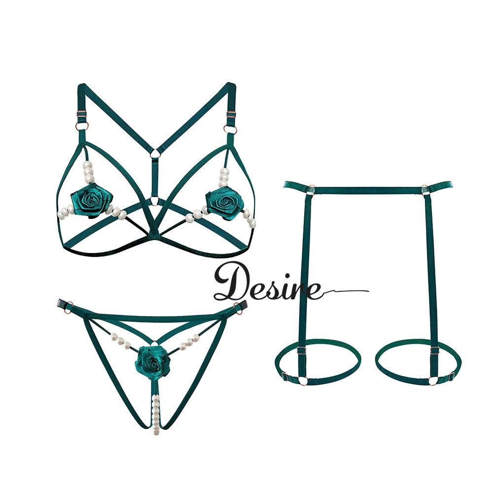 Desire Store, Bộ đồ lót liền thân kèm đai dây Bodysuit DESIRE VN-075 - Xanh kiểu 1 image 13 of 15