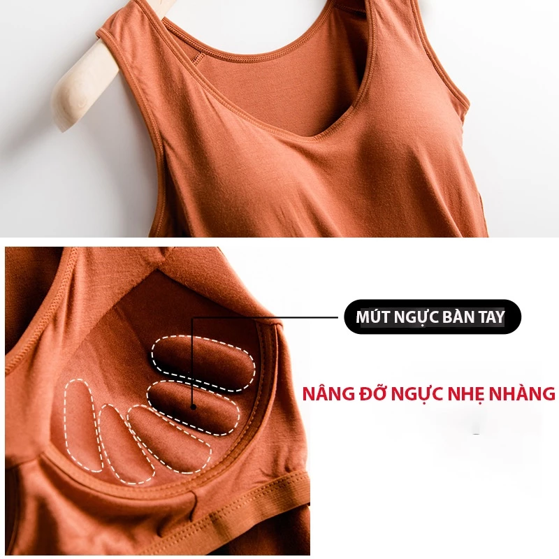 Desire Store, Áo ba lỗ sát nách kèm mút đệm ngực thun Vicose cao cấp A2011 image 5 of 17