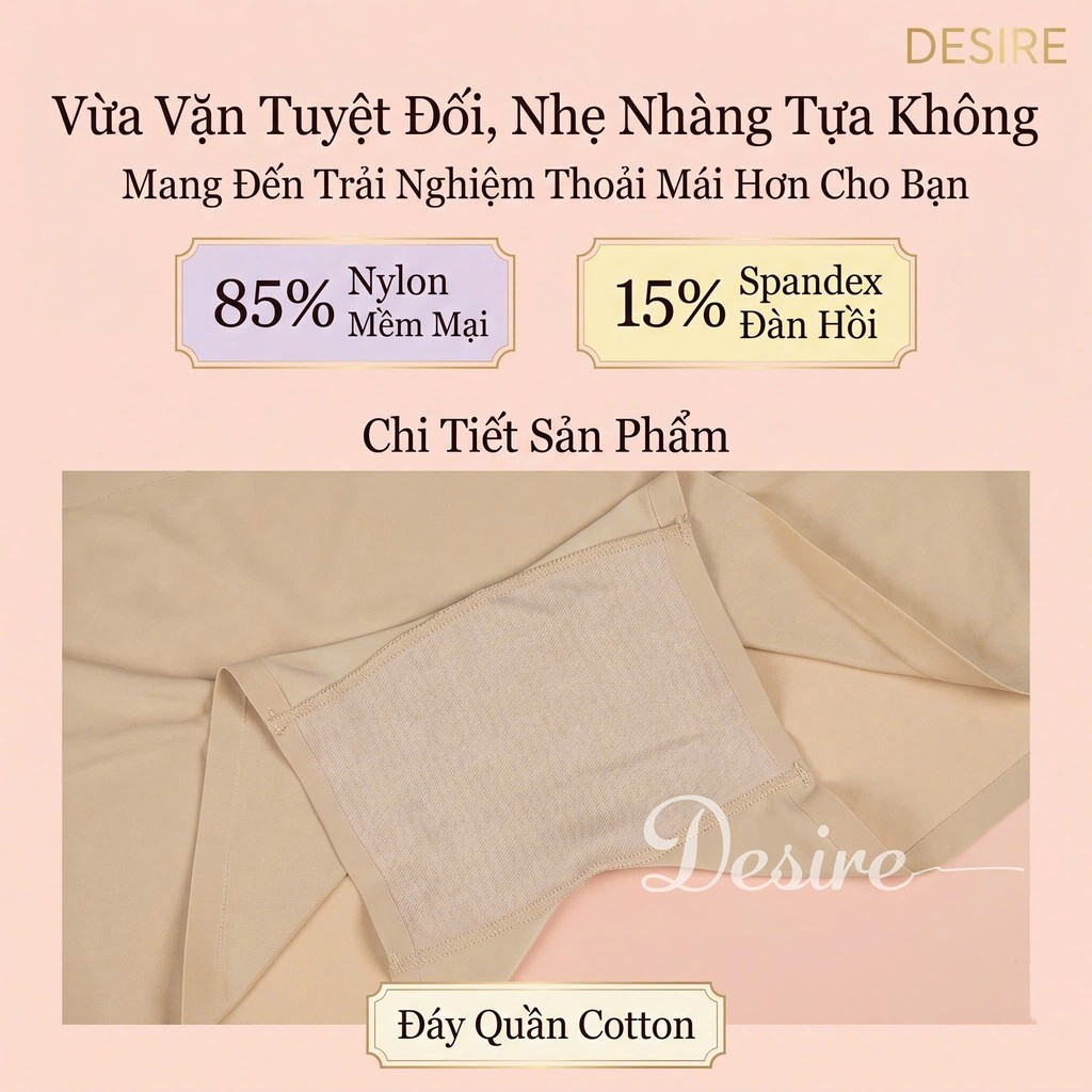 Desire Store, Quần đùi mặc váy su lụa băng tàng hình không đường viền chống lộ chính hãng SACRED BIRD QL-030 image 4 of 28