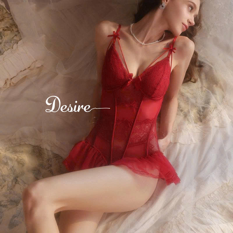 Desire Store, Bodysuit Ren Liền Thân Xuyên Thấu Có Mút Nâng Ngực Tôn Dáng Gợi Cảm DESIRE 1488  (Sexy Sheer Lace Bodysuit with Push-Up Padding DESIRE 1488) image 9 of 10
