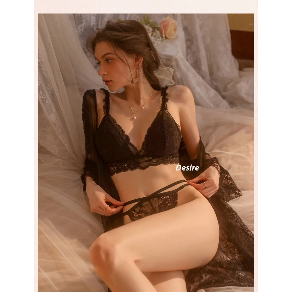 Desire Store, Bộ đồ lót ren gợi cảm chất ren xịn sexy có mút ngực VN-19018 image 3 of 7