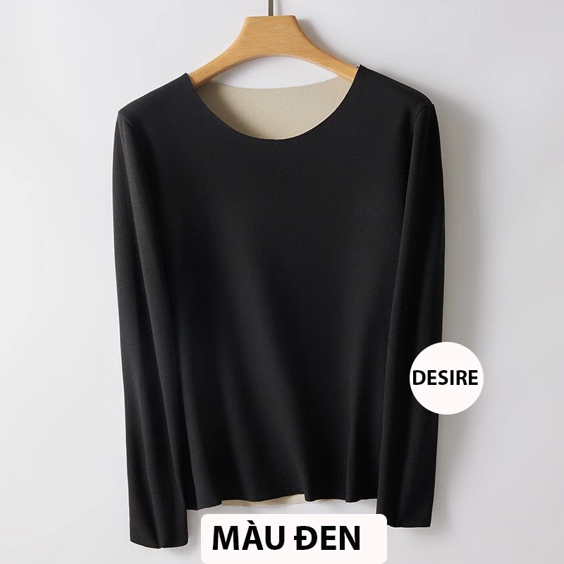 Desire Store, Quần dài giữ nhiệt Nhung lót sợi nhiệt Derong mềm siêu nhẹ mùa đông ấm áp Quần dài lót trong giữ nhiệt QGN-9093 - Áo Đen 9081, XXL image 15 of 17