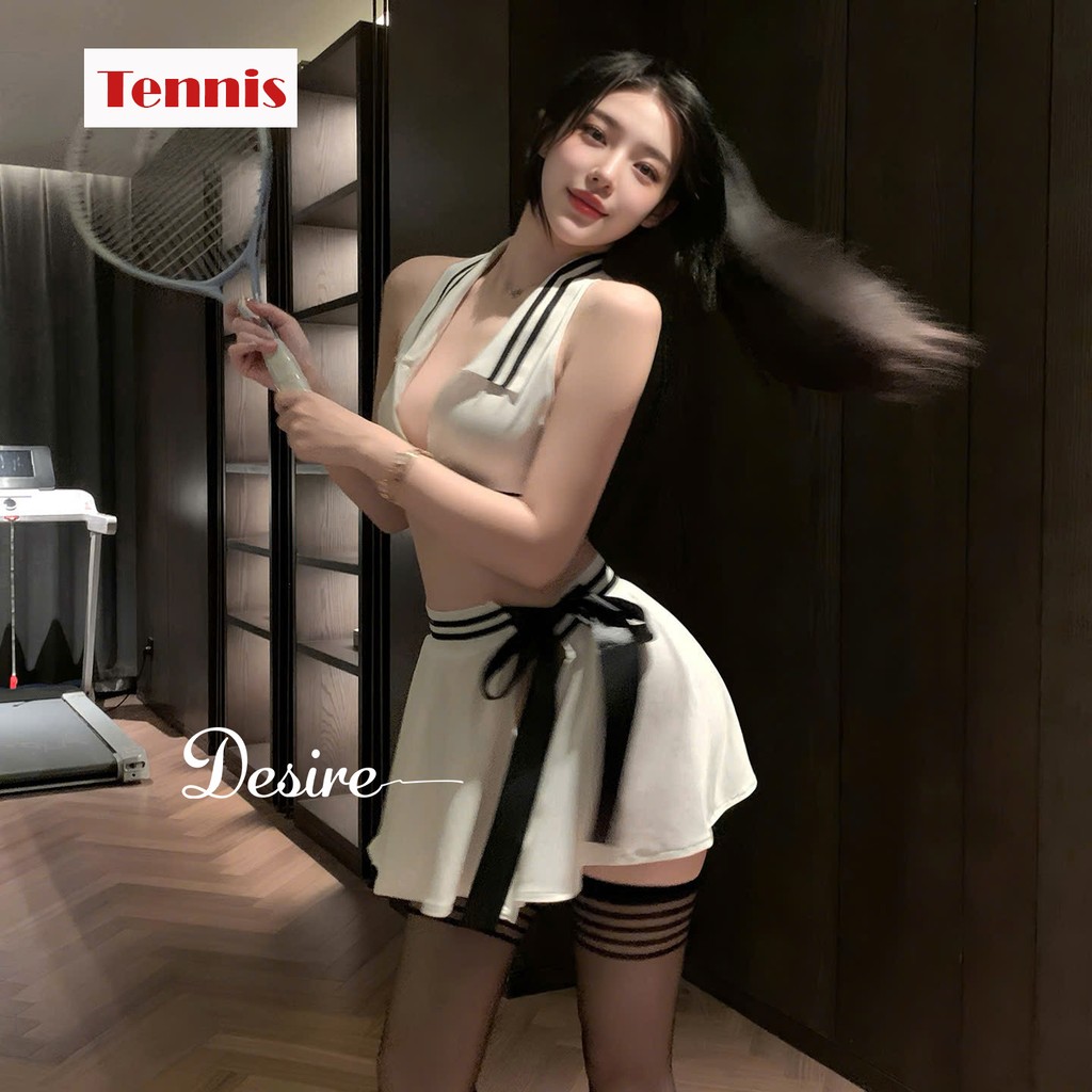 Desire Store, Set váy ngủ kèm quần chip phong cách pickle ball, quần vợt tennis gợi cảm sexy DESIRE ZY38 image 4 of 12