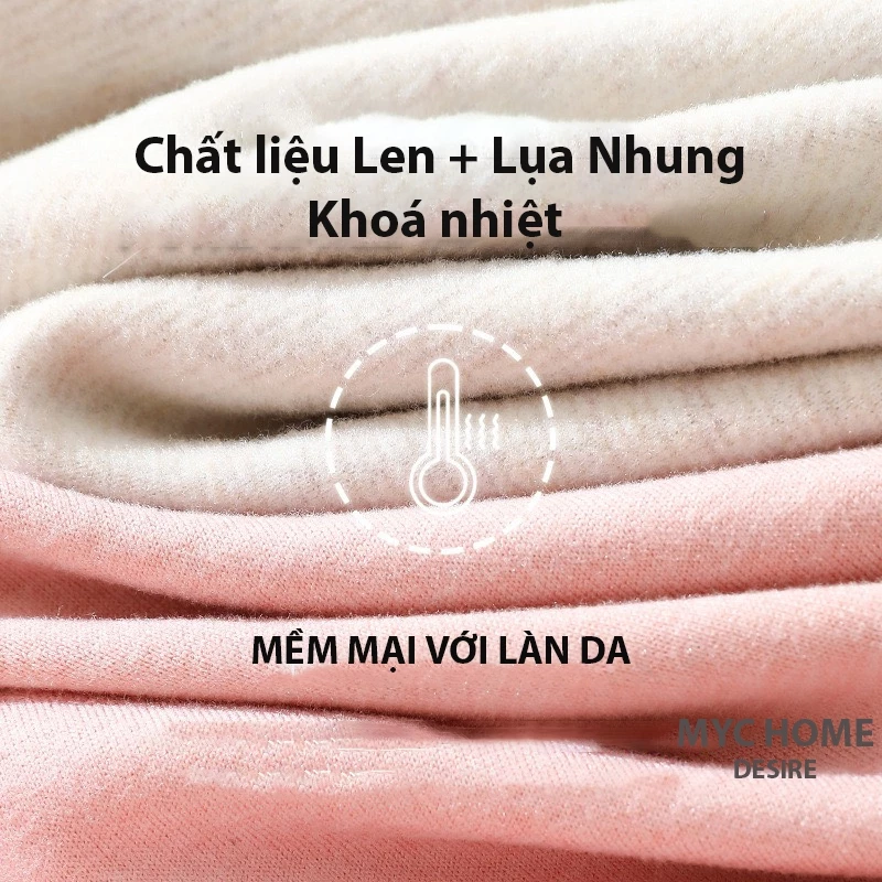 Desire Store, Đồ bộ giữ nhiệt mùa đông siêu nhẹ ấm áp không đường viền MYC HOME chất Nhung lót Len cừu MYC-01 image 7 of 21