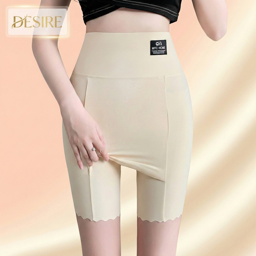 Desire Store, Quần Đùi Mặc Váy bảo hộ MYC HOME Chính hãng Vạt Chống lộ SU LỤA Không đường viền 40cm Cạp Cao Quần lót bảo hộ QL-023 - Nude, M (40-50kg) image 11 of 18