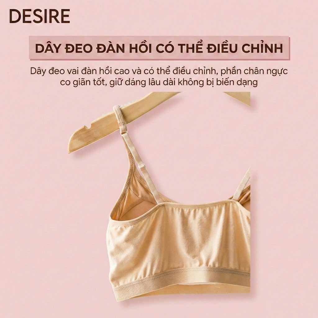 Desire Store, Áo lót bra bản to mút mỏng không gọng mềm mại mát thấm mồ hôi ANN-0017-1 image 6 of 31