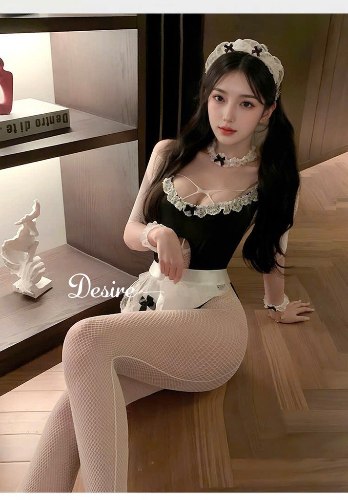 Desire Store, Bộ Bodysuit Cosplay CÔ HẦU GÁI đầy đủ phụ kiện Phong cách gợi cảm sexy DESIRE ZY92 image 5 of 9