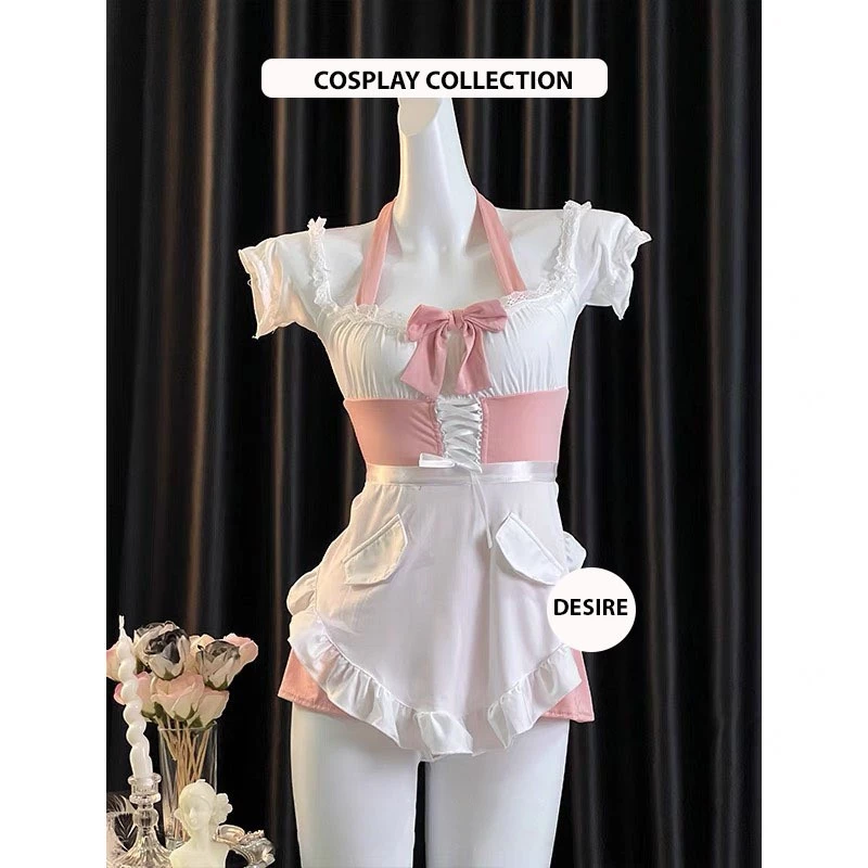 Desire Store, Bộ đồ ngủ cosplay hầu gái chất thun mềm loại 1 VN-8828 image 6 of 12