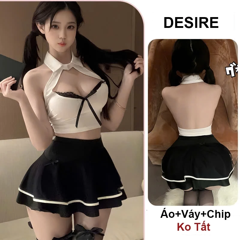 Desire Store, Váy ngủ Cosplay cô nàng thư ký công sở phong cách  nữ tính quyến rũ gợi cảm DESIRE VN-1210 - Set không tất image 8 of 10