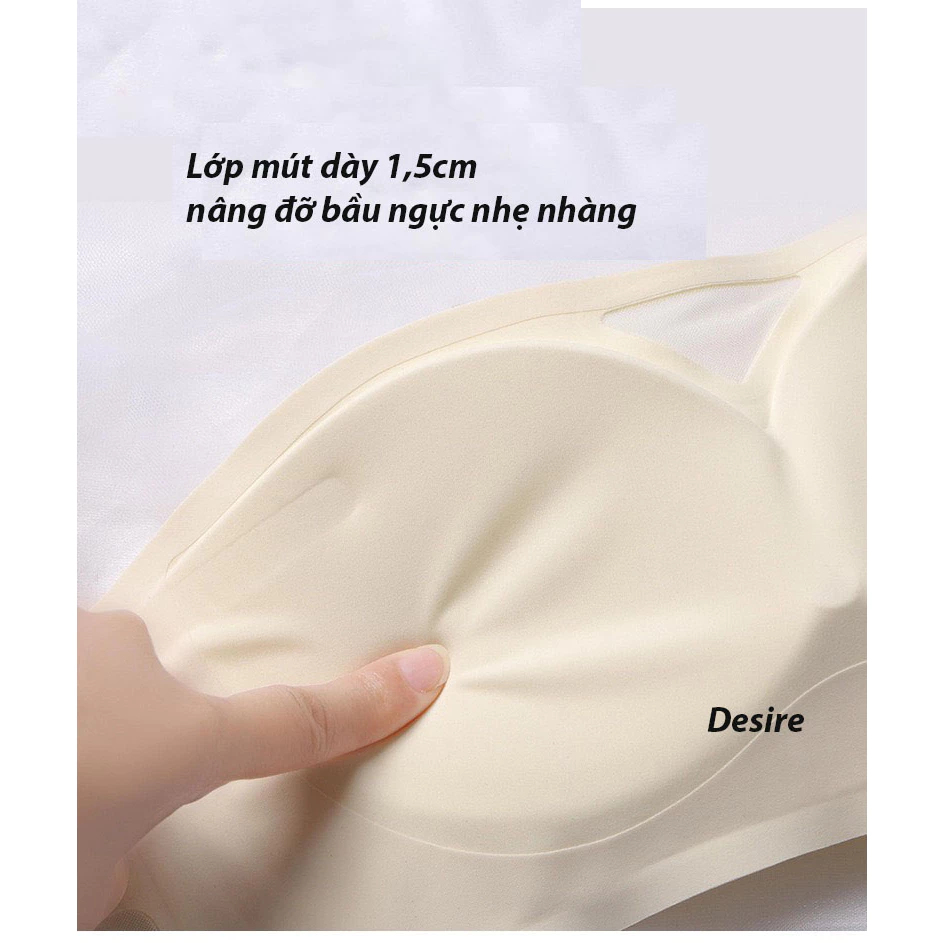 Desire Store, Áo lót quây CHỐNG TỤT nâng ngực su Áo cup ngực không dây không gọng Desire 401 image 9 of 12
