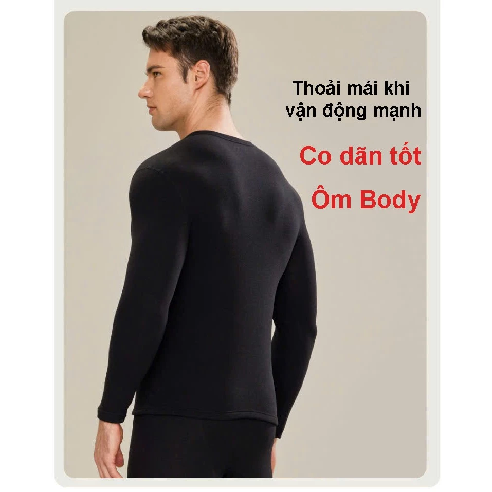 Desire Store, Áo giữ nhiệt Len lót lông cừu Cashmere kháng khuẩn 7A cho nam giữ nhiệt chống lạnh DESIRE AGN-01 image 4 of 7
