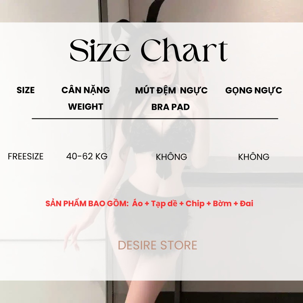 Desire Store, Set váy ngủ Cosplay CÔ NÀNG THỎ quyến rũ gợi cảm DESIRE VN-6185 image 6 of 8