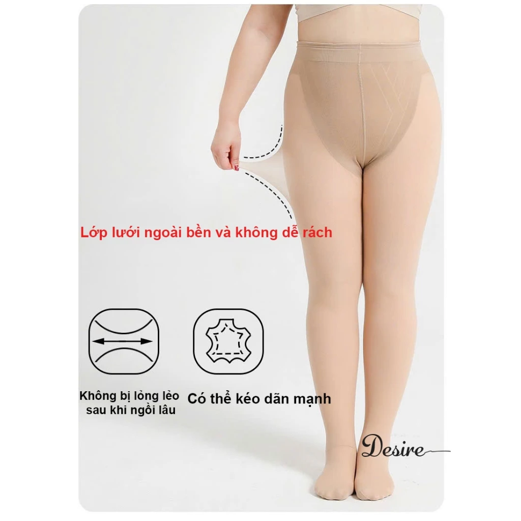 Desire Store, Quần Tất Nữ BIGSIZE (60-90KG) Dày Siêu Co Giãn Mềm Mại Ấm Áp DS614 image 8 of 11