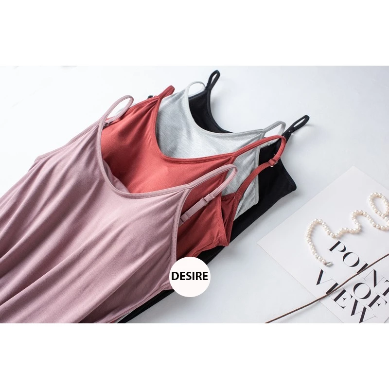 Desire Store, Váy đầm hai dây dáng dài sợi Vicose mềm mịn có đệm mút ngực DESIRE VN-077 image 7 of 13