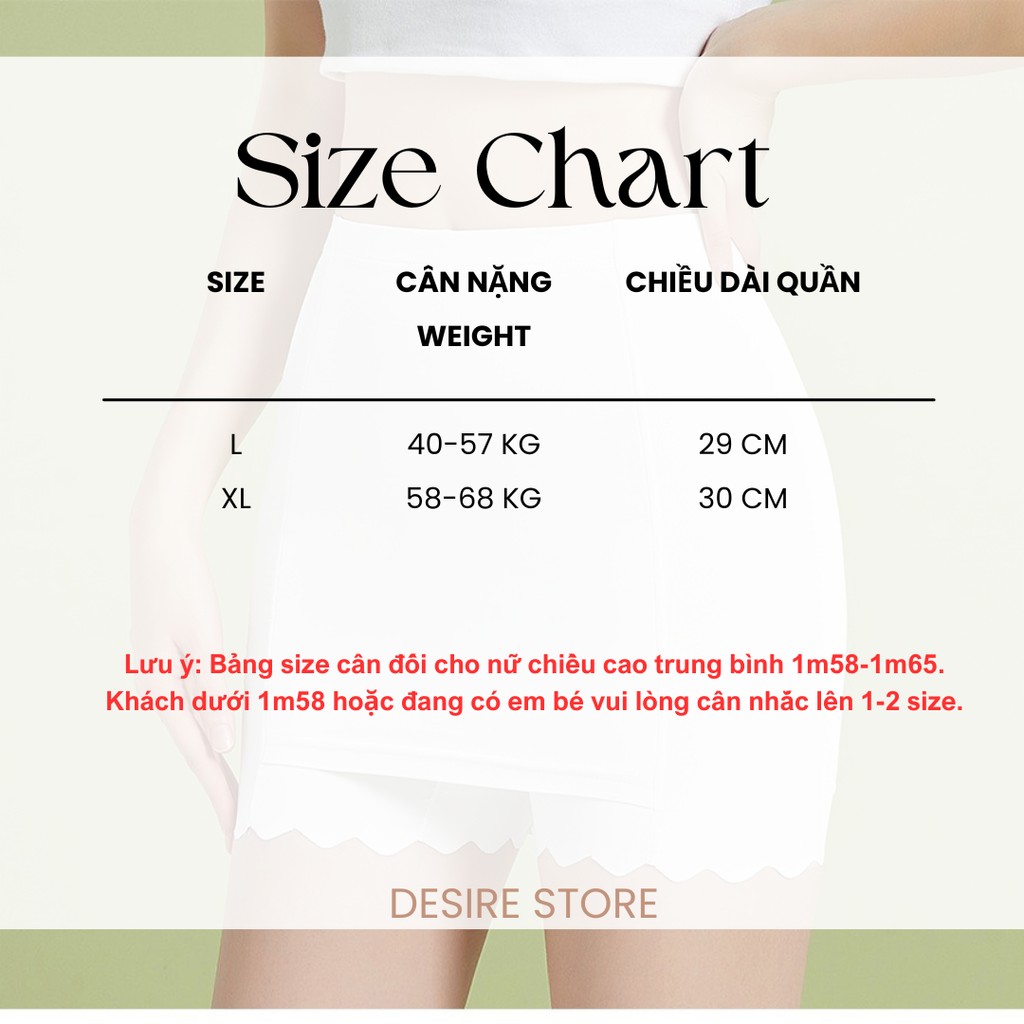 Desire Store, Quần Đùi Mặc Váy Vạt Chống lộ Su lạnh Có đường viền 30cm Thoáng Mát Cạp Cao Quần bảo hộ QL-025 image 10 of 18