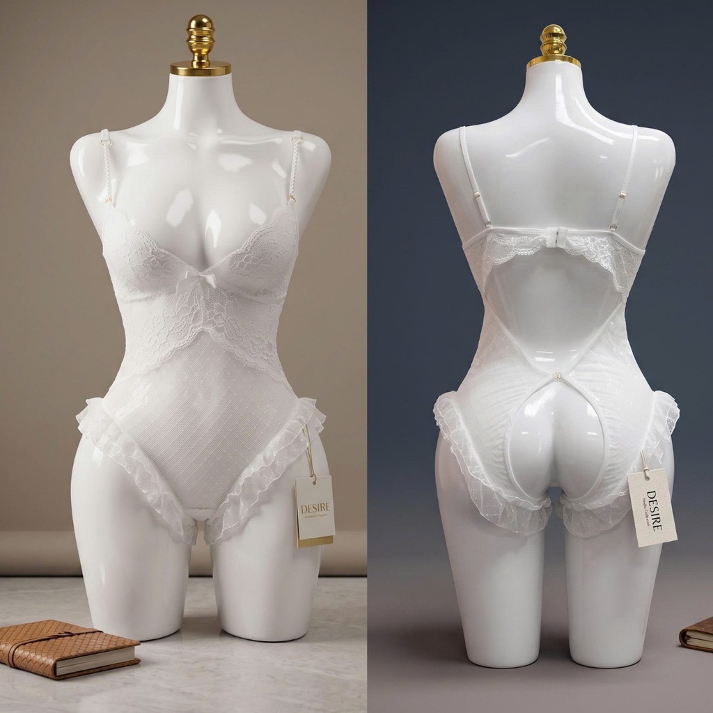 Desire Store, [40-70kg] Váy ngủ liền thân bigsize - Bodysuit ren xẻ đáy sexy 1179 Hàng QC loại 1 cao cấp DESIRE - 1179 Trắng, L (58-70kg) image 13 of 13