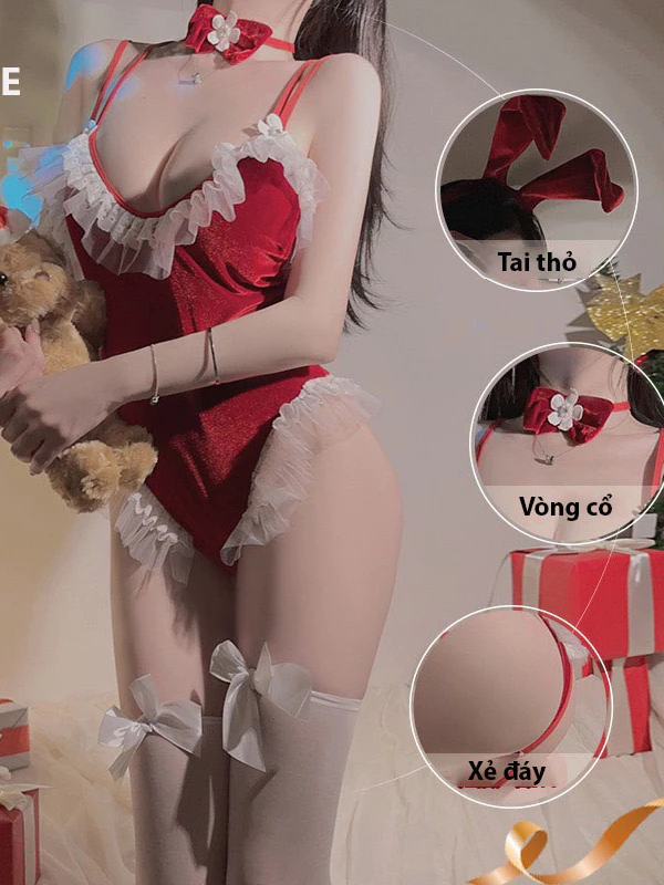 Desire Store, Bộ đồ ngủ liền thân cosplay hoá trang CÔ NÀNG THỎ hàng chính hãng GUIRUO QC loại 1 DESIRE VN-590 image 10 of 20