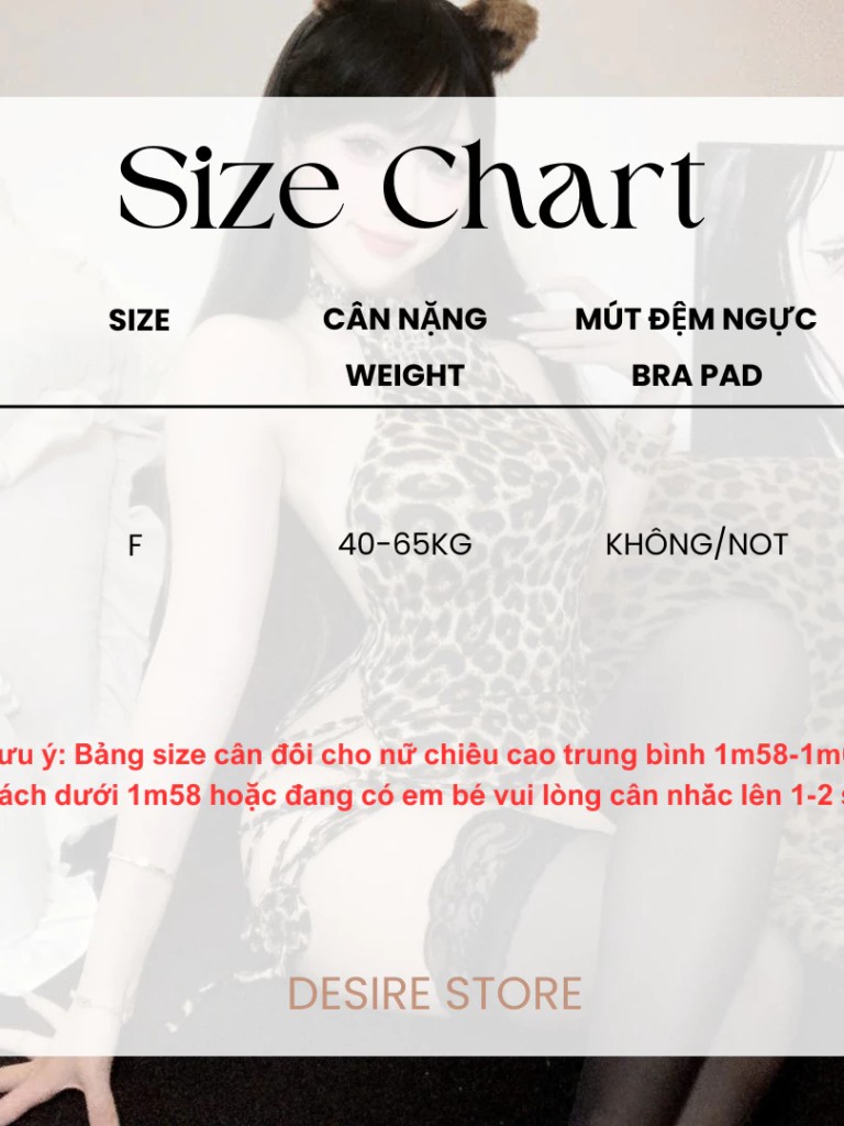 Desire Store, Bộ đồ ngủ Đâm ngủ Cosplay cô nàng báo đốm sexy gợi cảm DESIRE VN-2185-1 image 9 of 11