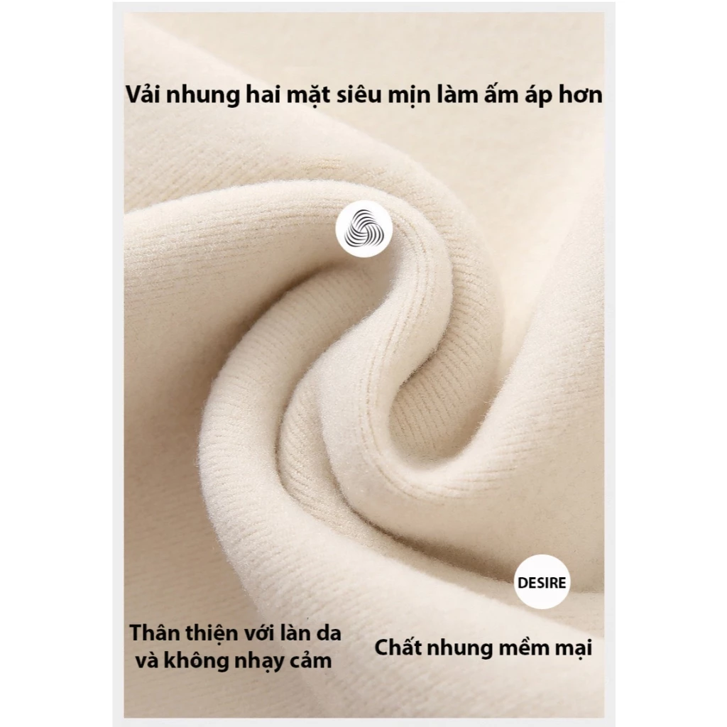 Desire Store, Áo cổ lọ chất Nhung hai mặt siêu mịn giữ nhiệt mùa đông ấm áp DESIRE H319 image 5 of 13