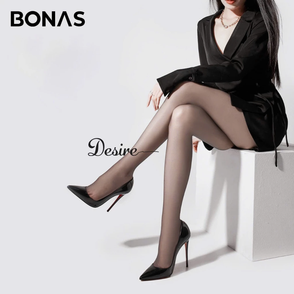 Desire Store, Quần tất BONAS CHÍNH HÃNG màu đen da nhạt 0D đũng quần liền mạch siêu mỏng tự nhiên thon gọn chân DS-1179 image 5 of 8