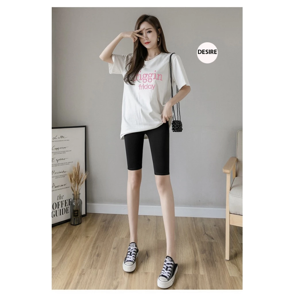 Desire Store, Quần đùi legging lửng thun Vicose mềm mại 60cm QN-011 - Đen, XL image 11 of 11