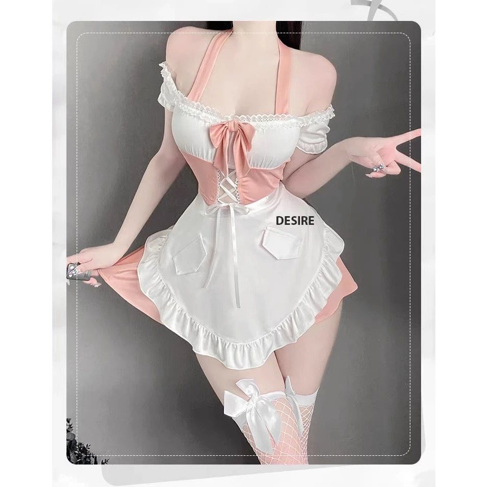 Desire Store, Bộ đồ ngủ cosplay hầu gái chất thun mềm loại 1 VN-8828 image 2 of 12
