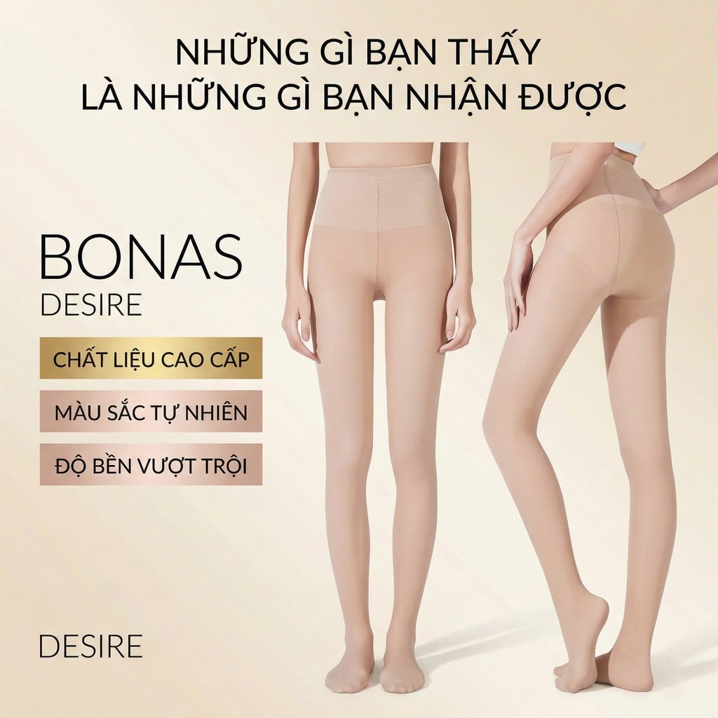 Desire Store, Tất quần da 120G dày hai lớp lót nỉ giữ ấm che khuyết điểm định hình dáng CHÍNH HÃNG BONAS T-014 image 3 of 17