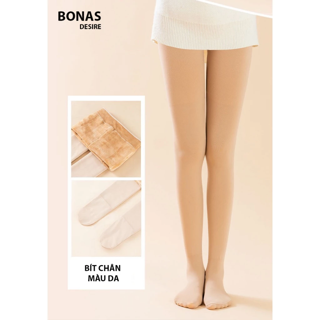 Desire Store, Quần Tất Nữ Dày Lót Lông Mềm Mại Ấm Áp Chính Hãng Bonas KW002 - Phù Hợp Mùa Đông - Da bít chân 300g image 18 of 18