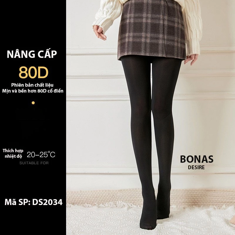 Desire Store, Tất quần loại dày Nâng cấp giữ ấm che khuyết điểm định hình dáng BONAS CHÍNH HÃNG 80D 200D 480D T-015 - 80D Nâng cấp image 10 of 12