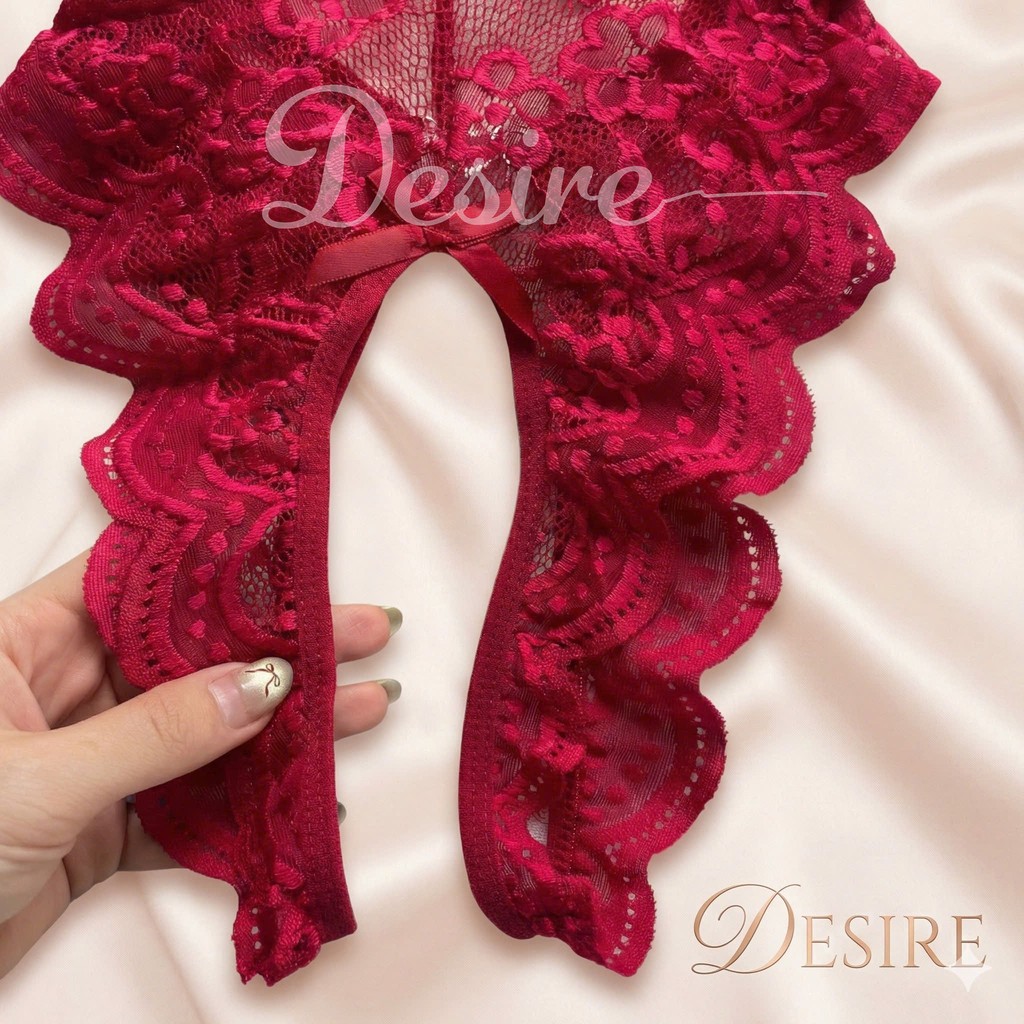 Desire Store, Bodysuit liền thân - Váy ngủ ren xuyên thấu gợi cảm quyên rũ xẻ đáy DESIRE VN-8413 image 5 of 13