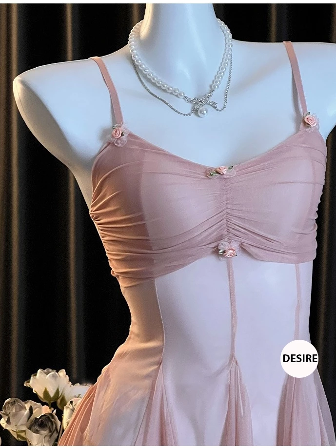 Desire Store, Váy ngủ ren xuyên thấu đính hoa kèm quần chip DESIRE VN-8610-1 image 7 of 10