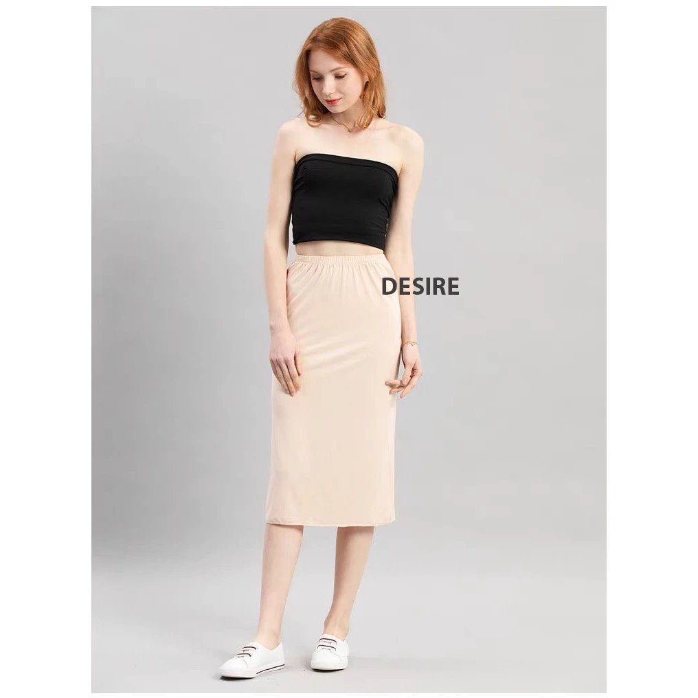Desire Store, Chân váy lót dáng ôm Thun Modal (Gỗ sồi) co dãn mát mịn Chân váy mặc lót trong VNN-0098 image 3 of 24