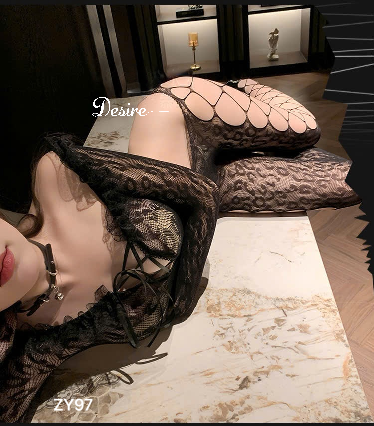 Desire Store, Bộ Bodysuit ren lưới xuyên thấu - Bộ đồ ngủ liền thân sexy gợi cảm hàng cao cấp DESIRE ZY97 (Sheer mesh lace bodysuit - Sexy one-piece lingerie DESIRE ZY97) image 5 of 8