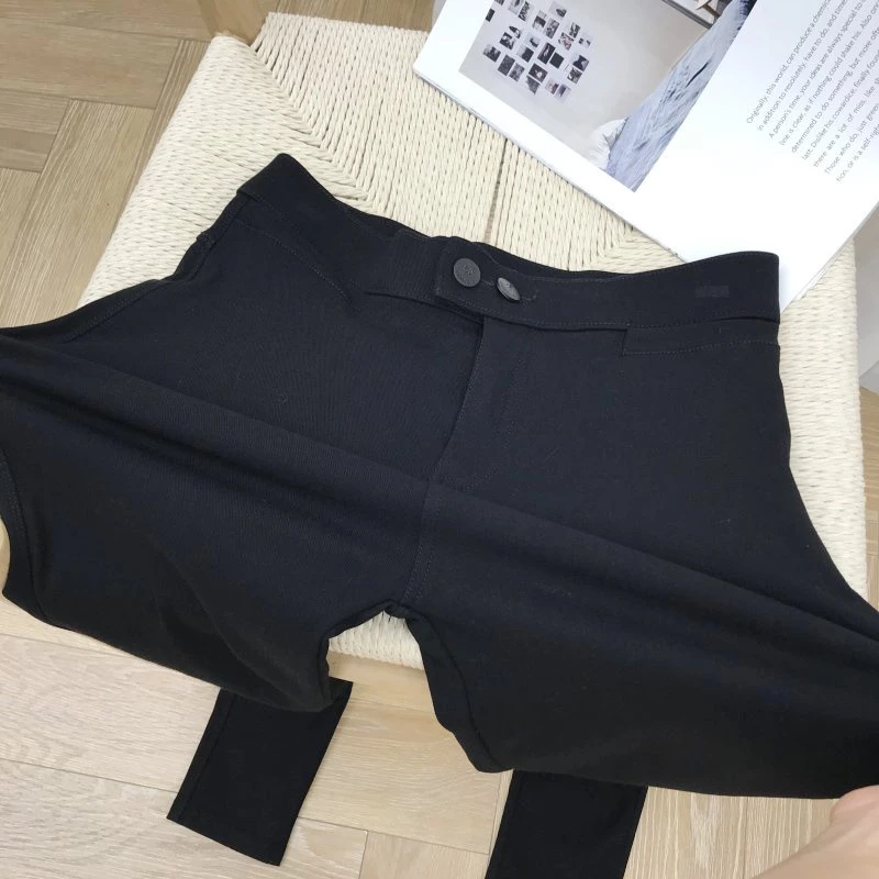 Desire Store, [Kèm hình thật] Sale lẻ size Quần Kaki Đen lưng cao hot trend hách dáng hàng cao cấp chất dày dặn chuẩn image 5 of 9