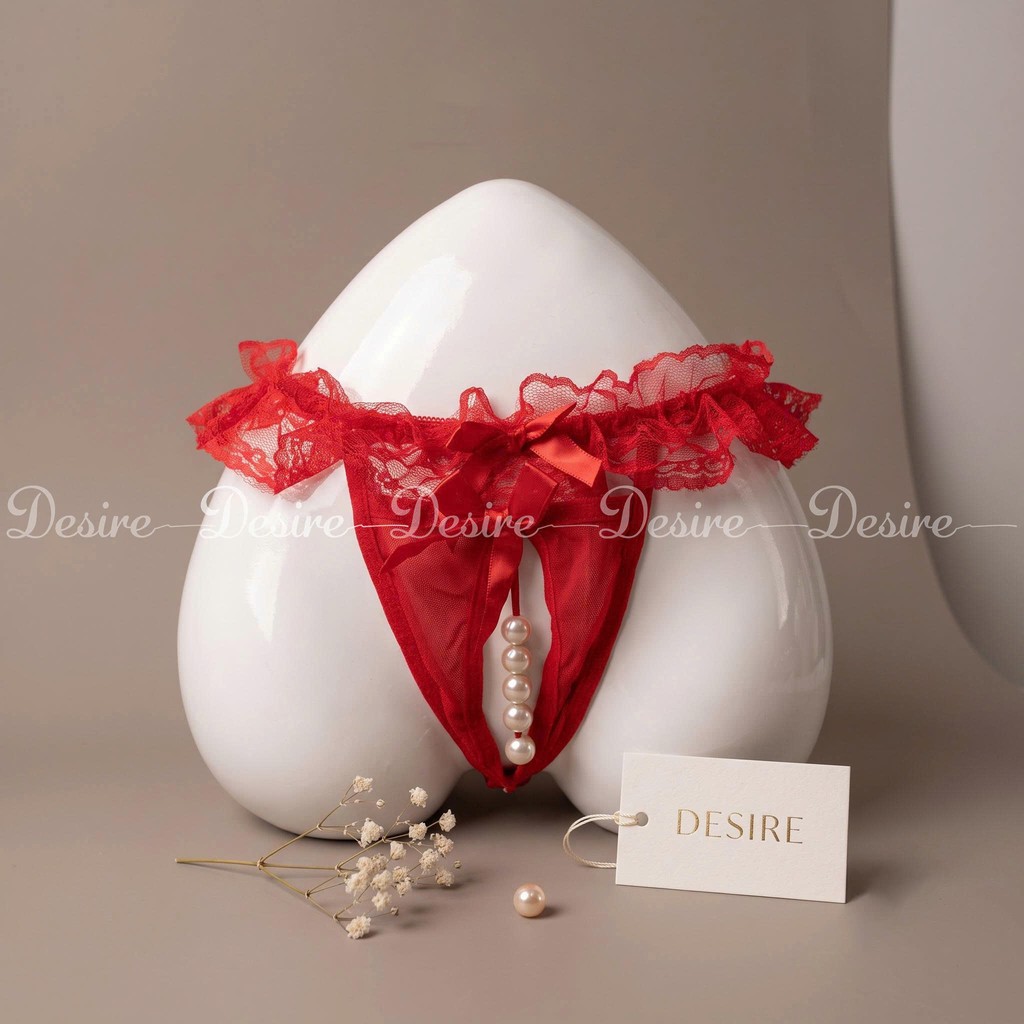 Desire Store, Quần lót nữ ren xuyên thấu Quần lót lọt khe Desire QLN-1142 - Đỏ, 5 quần image 9 of 12