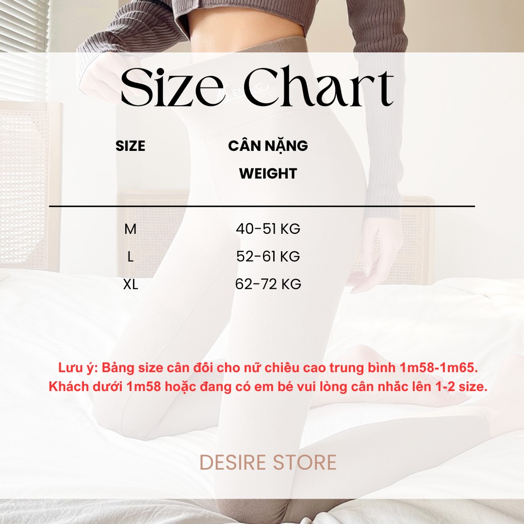 Desire Store, Quần dài legging M ENAIC lưng cao giữ nhiệt lót nhung Cation hai mặt mùa đông ấm áp định hình dáng QGN-004 image 10 of 13