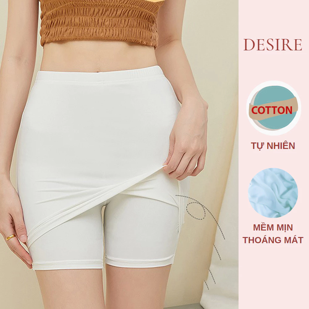 Desire Store, Quần Đùi Mặc Váy Chân váy lót DESIRE QL-028 Chất Cotton Thoáng Mát Cạp Cao Không Lộ Bụng Quần bảo hộ chống lộ image 1 of 12