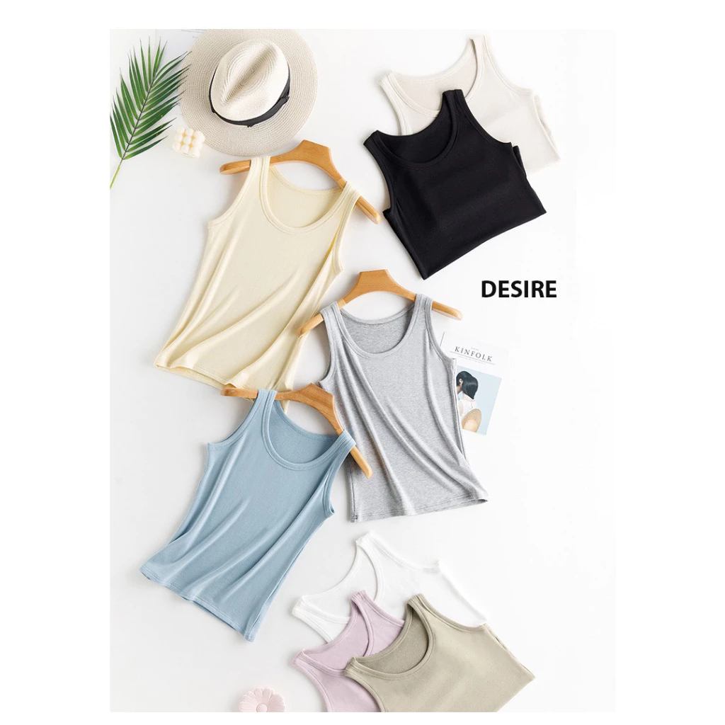 Desire Store, Áo ba lỗ dáng ôm vải mềm thoáng khí áo sát nách DESIRE AN-04 image 5 of 12