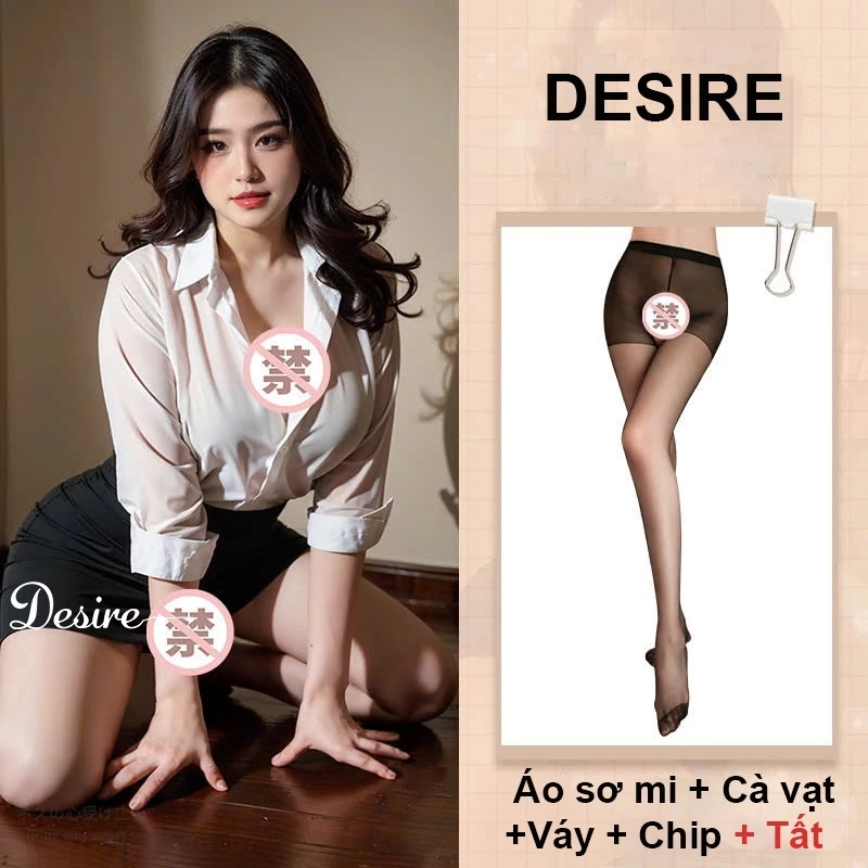 Desire Store, Bộ đồ ngủ Cosplay cô thư ký gợi cảm Bigsize hàng loại 1 DESIRE VN-6967 image 9 of 16