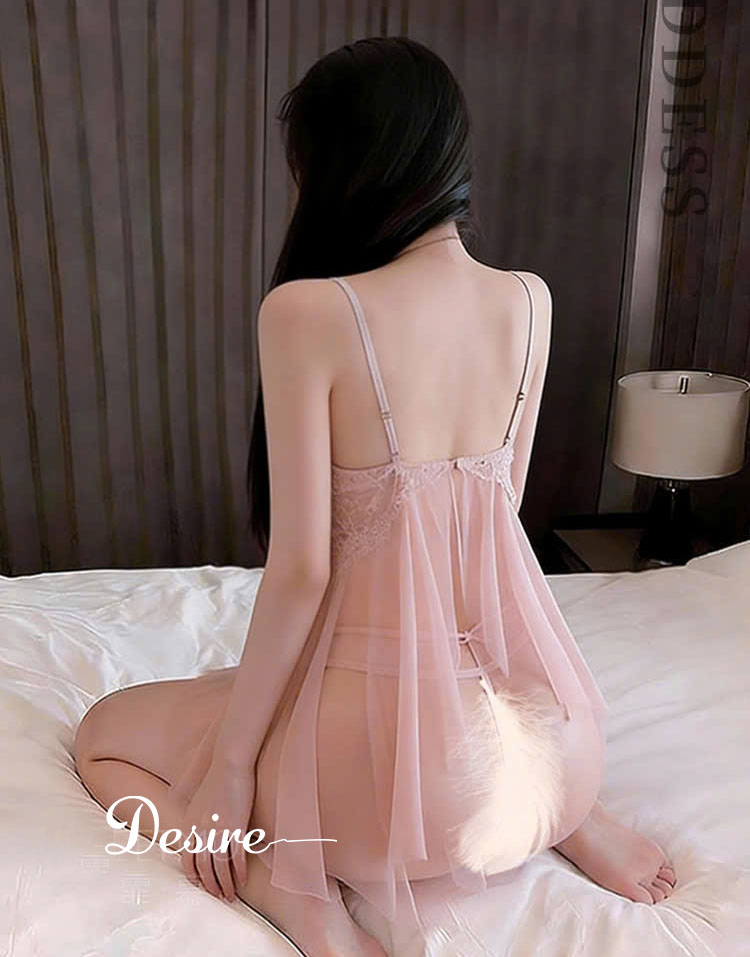 Desire Store, [8825] Váy ngủ ren xuyên thấu xẻ tà kèm chip gợi cảm - Váy ngủ sexy HÀNG QC LOẠI 1 DESIRE image 5 of 11