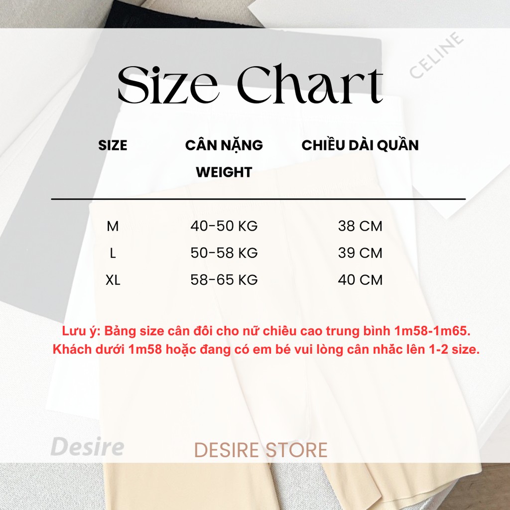 Desire Store, Quần đùi mặc váy chất su lụa lạnh không đường viền chính hãng MYC HOME QL-021 image 5 of 9