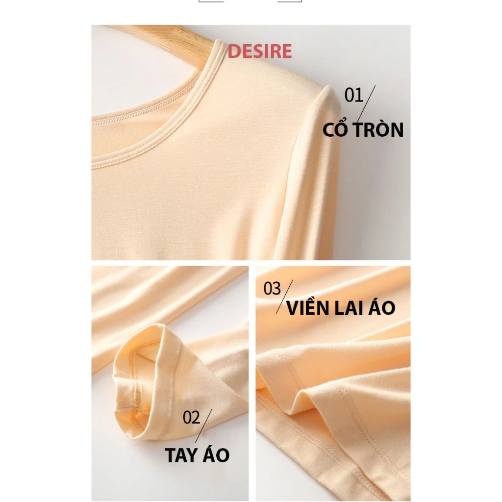 Desire Store, Áo dài tay ôm thun chất Vicose ủ kem chống nắng, lót trong giữ nhiệt mùa thu đa dụng A601- Q602 image 3 of 18